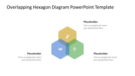 Overlapping Hexagon Diagram Slide PPT Template