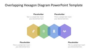 Overlapping Hexagon Diagram Template Slide 