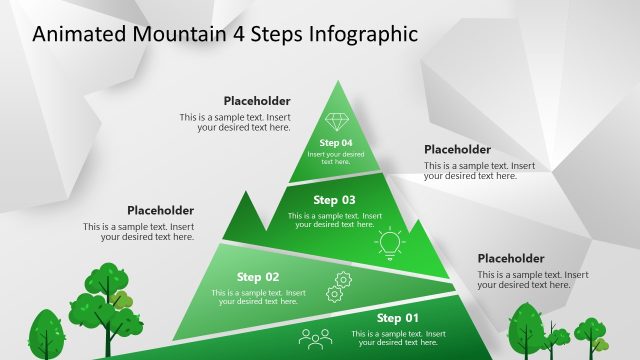 Animated Mountain 5 Steps Infographic