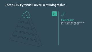 6 Steps 3D Pyramid Infographic Template Layout 