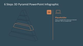6 Steps 3D Pyramid Slide PPT Infographic Template 