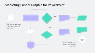 Thin Border Flow Chart Template Slide 
