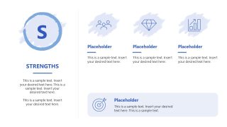 Horizontal Hand-Sketch SWOT Analysis Diagram