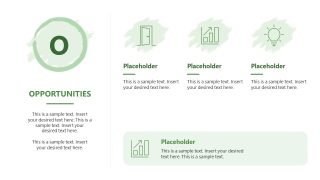 Horizontal Hand-Sketch SWOT Analysis Template for Presentation 
