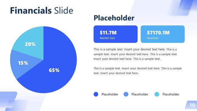 Financials Slide with Data Visualizations