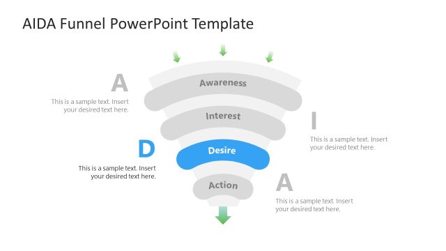 Desire Slide – AIDA Funnel Diagram Template