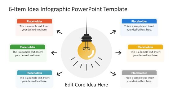 6-Item Idea Infographic Presentation Slide Template