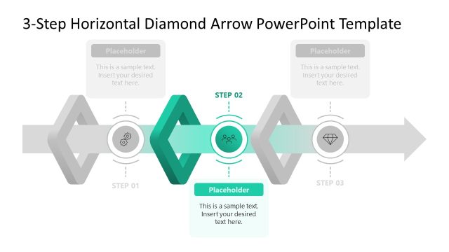 Customizable 3-Step Diamond Arrow Template