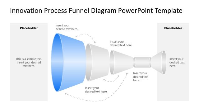 Editable Innovation Process Funnel Diagram PPT Layout