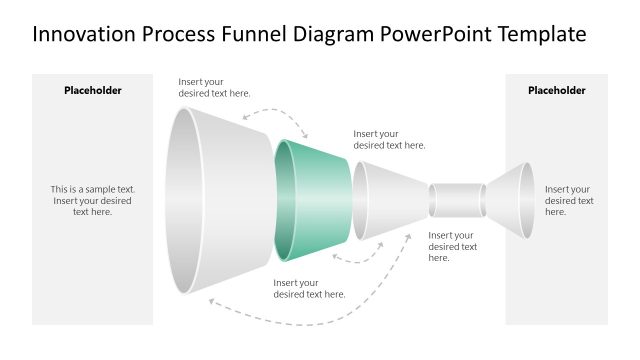 Innovation Process Funnel Diagram Template Focus Slide