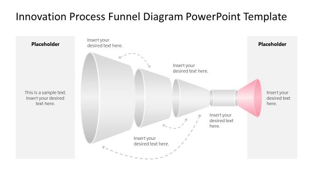 Innovation Process Funnel Diagram Template Slide