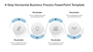 4-Step Horizontal Business Process Presentation Template