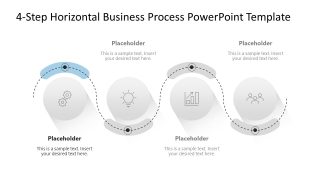 Engaging 4-Step Horizontal Business Process Diagram 