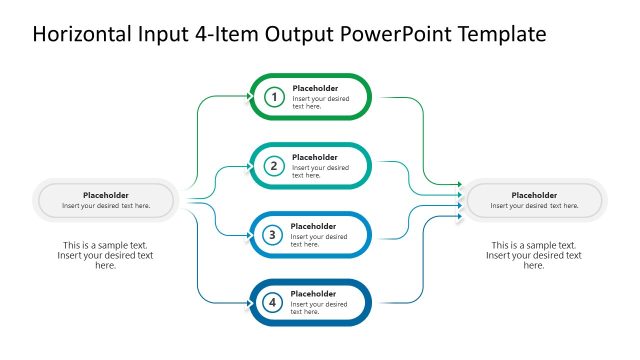 Horizontal Input 4-Item Output Presentation Template