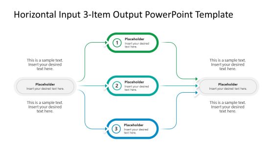Horizontal Input to 3-Item to Output Presentation Template