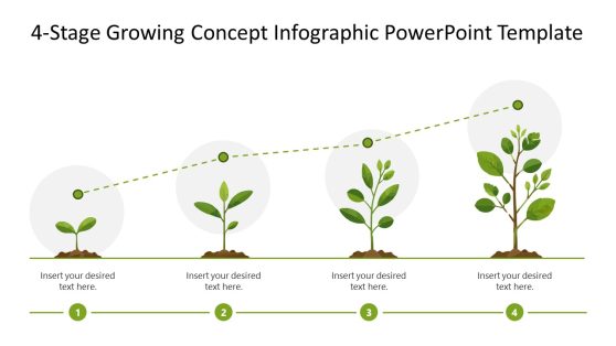 Customizable 4-Stage Growing Concept PowerPoint Slide