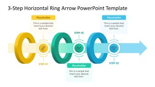 Gradient Arrow Diagram with Rings & Infographics 