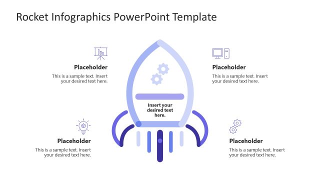Lined Layout Diagram – Rocket Infographics PPT Template