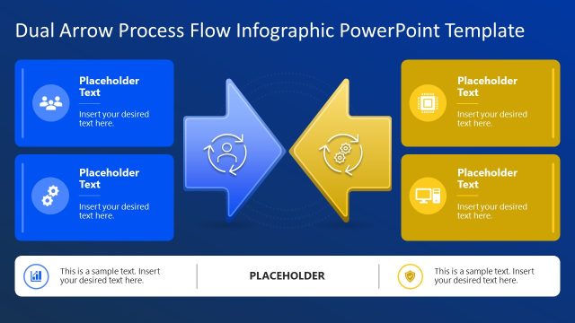 Dual Arrow Process Flow Infographic PPT Design