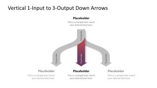 Vertical 1-Input 3-Output Down Arrows Template
