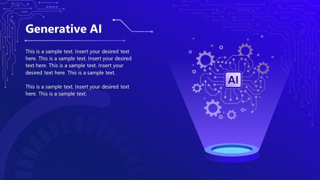 Editable Generative AI Slide – AI Training Presentation Layout