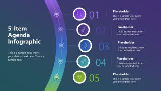 5-Item Agenda Infographic Template Design 