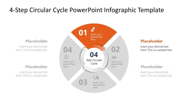 Editable 4-Step Circular Cycle Infographic Slide for Google Slides