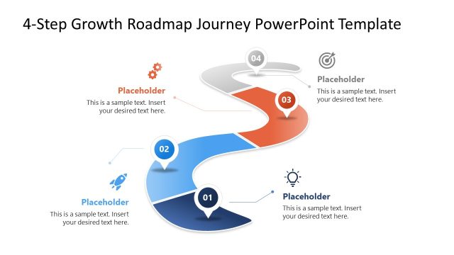 Spotlight Slide – 4-Step Growth Roadmap Template