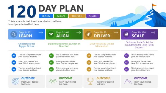 120 Day Plan Goal PPT Slide Template