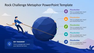 Editable Pulling a Rock Metaphor PPT Template