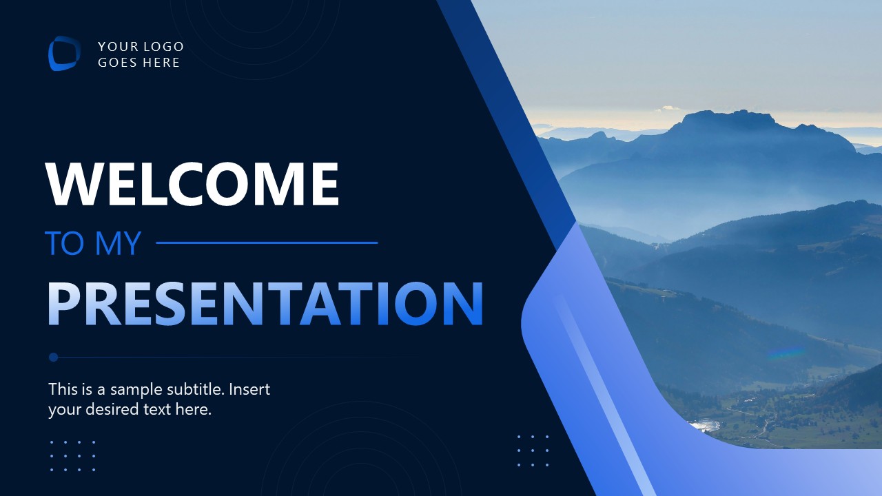 Editable Welcome to My Presentation Slide Template 