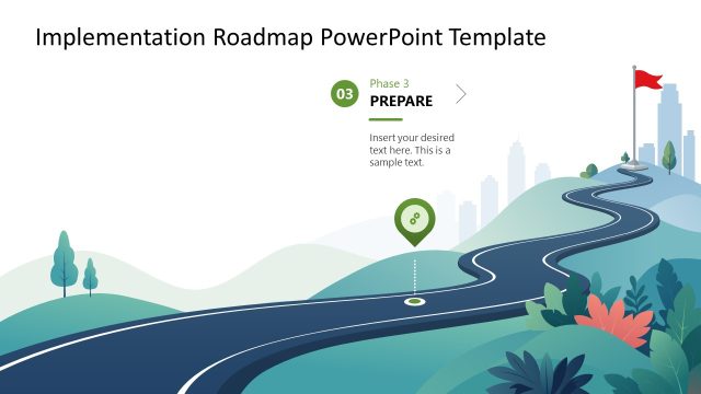 Implementation Roadmap Template Design with Focus Effect
