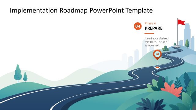Implementation Roadmap Slide with Focus Effect