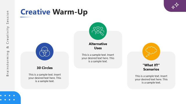 Creative Warm-Up Activities for Brainstorming Slide