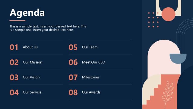 Agenda Slide for PowerPoint – Aesthetic Geometry Presentation