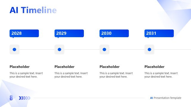 Horizontal AI Timeline Slide – AI PPT Deck Template