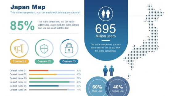 Editable Japan Map PowerPoint