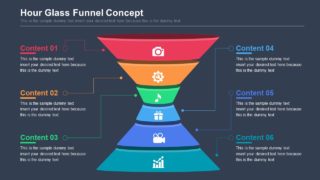 6 Steps Funnel PowerPoint Diagram