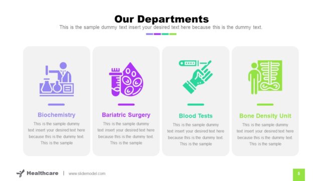 Departments Slide Healthcare PowerPoint