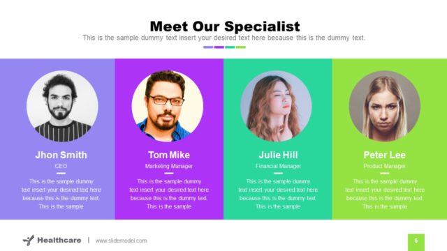 Team Slide Healthcare PowerPoint