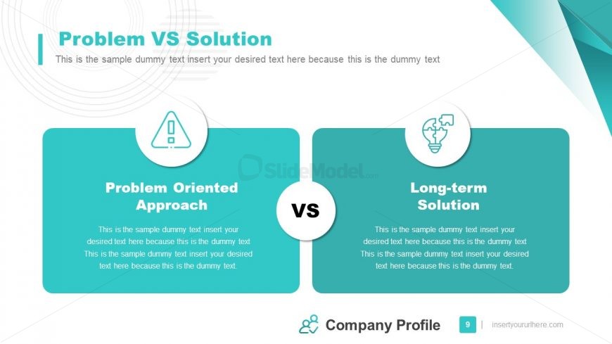 Comparison Slide of Problems and Solutions