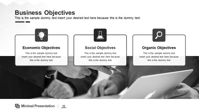 Minimal Business Objectives Template