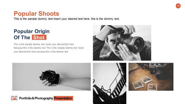 Popular Shoots Template Design PPT