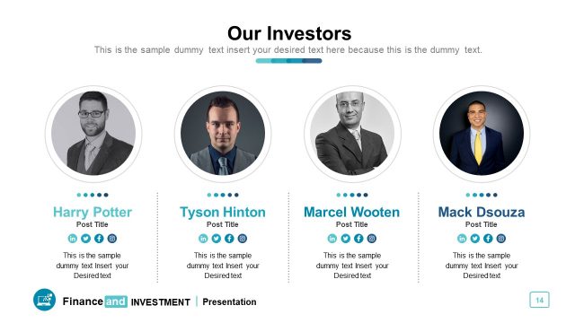 Our Investors List in Finance Template