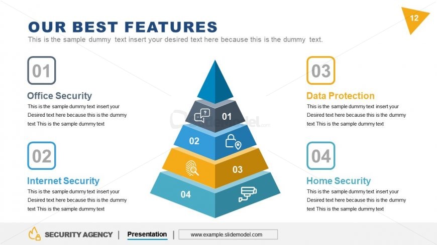 3D Pyramid PowerPoint Security Agency 