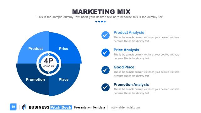Market Mix 4Ps Template Diagram