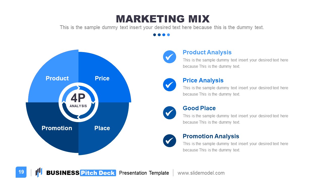 Market Mix 4Ps Template Diagram - SlideModel