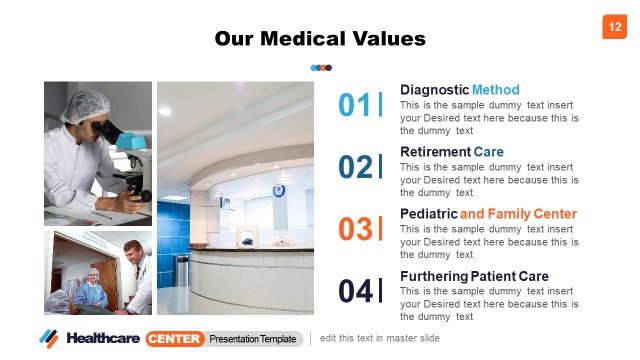 Healthcare Center Medical Values Template