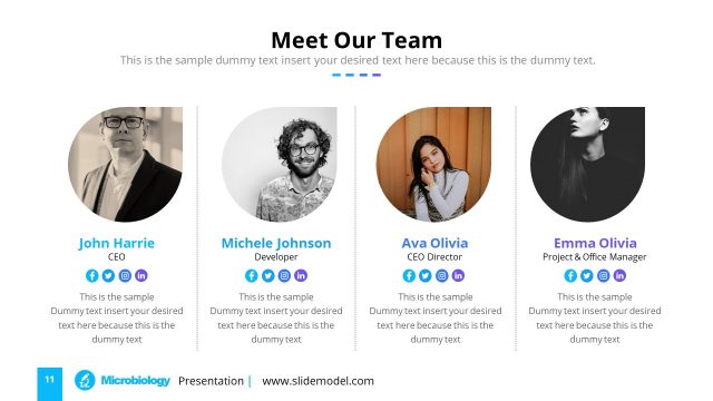 Team Presentation for Microbiology Template