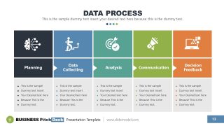 5 Steps Process Flow Diagram template